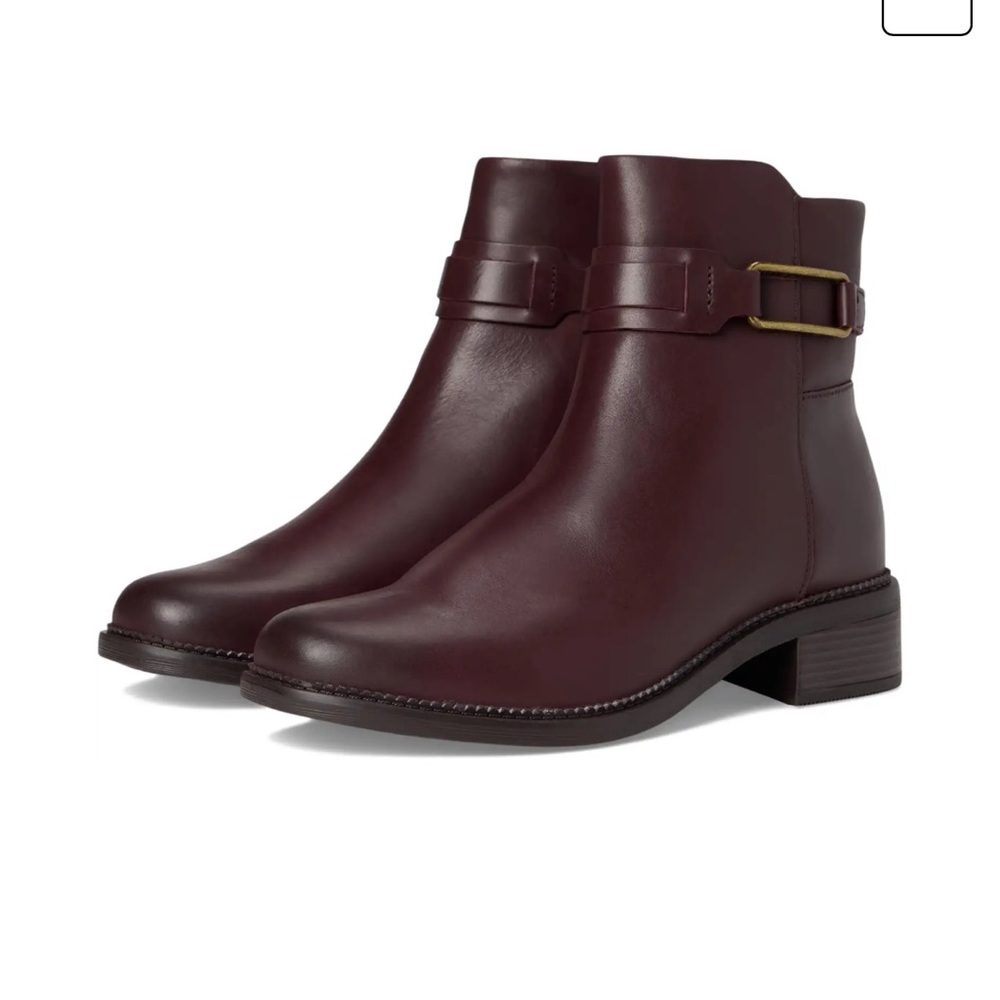 Clarks Maybella boot in bordeaux